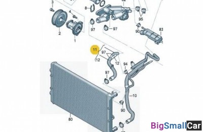 Патрубок системы охлаждения VAG 6R0122101BH Верхни - купить Казани