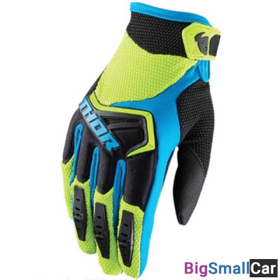 Перчатки THOR S8 Spectrum blk/greenl/blue M 3330-4646