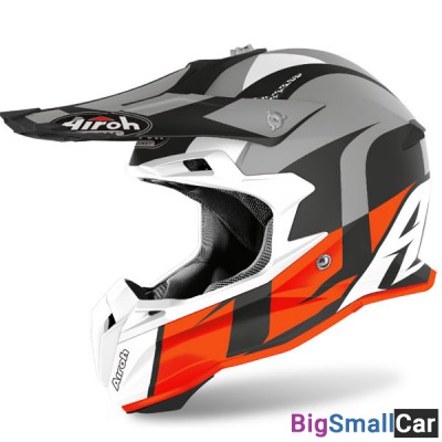 Шлем AIROH Terminator Open Vision SHOOT orange/grey L TOVS - купить Казани